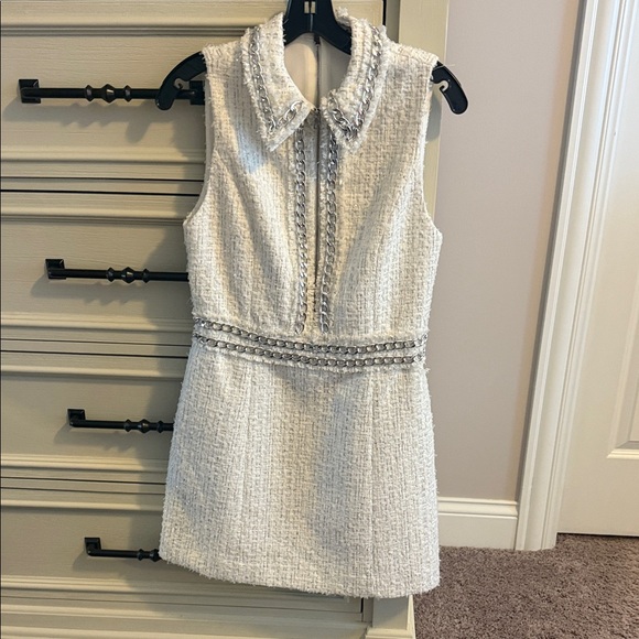 Alice + Olivia Elegant White Tweed Dress size 6 BNWT - Picture 1 of 7
